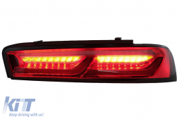 Full LED Rückleuchten Lichtleiste für Chevrolet Camaro MK6 (05.2015-2018) Rote dynamische Lichter-image-6078621