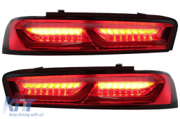 Full LED Rückleuchten Lichtleiste für Chevrolet Camaro MK6 (05.2015-2018) Rote dynamische Lichter-image-6078622