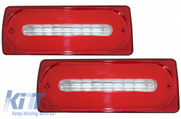 Full LED Rückleuchten Lichtleiste für Mercedes G W463 89-15 ROT Dynamisch Drehen-image-6032325