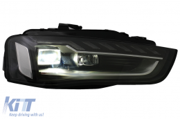 Full LED Scheinwerfer für Audi A4 B8.5 Facelift 12-15 Dynamisch Schwarz A4 B9.5 Look-image-6088119