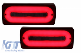 Full LED Taillights Light Bar suitable for Mercedes G-class W463 (1989-2015) RED Dynamic Sequential Turning Lights-image-6032328