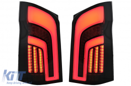Full LED Taillights Smoke suitable for Mercedes V-Class W447 (2014-2019) Single Rear Door with Dynamic Sequential Turning Lights - TLMBW447FS