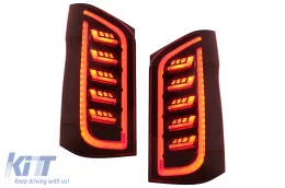 image-50-Full LED Taillights Smoke suitable for Mercedes V-Class W447 (2014-2019) Single Rear Door with Dynamic Sequential Turning Lights