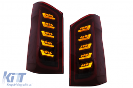 Full LED Taillights Smoke suitable for Mercedes V-Class W447 (2014-2019) Single Rear Door with Dynamic Sequential Turning Lights-image-6090110