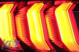 Full LED Taillights suitable for Ford Mustang VI S550 (2015-2019) Red with Dynamic Sequential Turning Lights-image-6059825