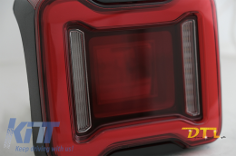 Full LED Taillights suitable for Jeep Wrangler IV JL/JLU (2018-up) RED with Dynamic StartUp and Sequential Turning Lights-image-6059510