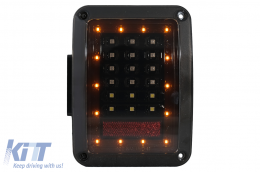 Full LED Taillights suitable for Jeep Wrangler JK (2007-2017) Smoke-image-5999591