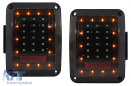 Full LED Taillights suitable for Jeep Wrangler JK (2007-2017) Smoke-image-5999592