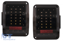 Full LED Taillights suitable for Jeep Wrangler JK (2007-2017) Smoke-image-6080659