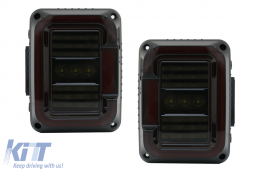 Full LED Taillights suitable for Jeep Wrangler JK (2007-2017) Smoke-image-6080629