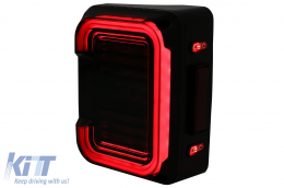Full LED Taillights suitable for Jeep Wrangler JK (2007-2017) Smoke-image-6080634