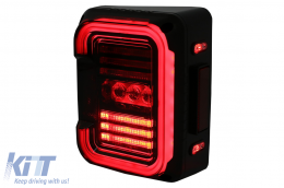 Full LED Taillights suitable for Jeep Wrangler JK (2007-2017) Smoke-image-6080636