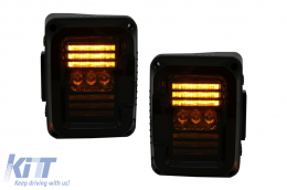 Full LED Taillights suitable for Jeep Wrangler JK (2007-2017) Smoke-image-6080637