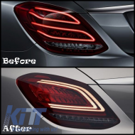 Full LED Taillights suitable for Mercedes C-Class W205 Limousine (2014-2018) Facelift Design-image-6053443