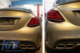 Full LED Taillights suitable for Mercedes C-Class W205 Limousine (2014-2018) Facelift Design-image-6053612
