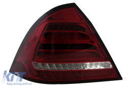 Full LED Taillights suitable for Mercedes C-Class W203 Sedan (2000-2004) Red Clear with Dynamic Turn Signal-image-6102804