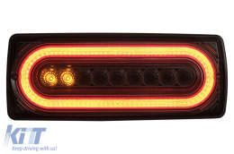 Full LED Taillights suitable for Mercedes G-Class W463 (1989-2017) with Dynamic Sequential Turning Signal Smoke-image-6086002