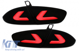 Full LED Taillights suitable for SEAT Leon 1P1 Facelift (2009-2012) LightBar Black / Smoke-image-6015139