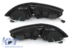 Full LED Taillights suitable for SEAT Leon 1P1 Facelift (2009-2012) LightBar Black / Smoke-image-6015141