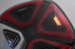 Full LED Taillights suitable for Smart ForTwo C453 A453 ForFour W453 (2014-2019) Dynamic Start-up Display Red Clear-image-6089523