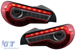 Full LED Taillights suitable for Toyota 86 (2012-2019) Subaru BRZ (2012-2018) Scion FR-S (2013-2016) with Sequential Dynamic Turning Lights - TLSUBRZ