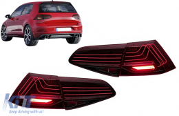 Full LED Taillights suitable for VW Golf 7 & 7.5 Hatchback (2012-2019) for Halogen Laser Look - TLVWG7FNL