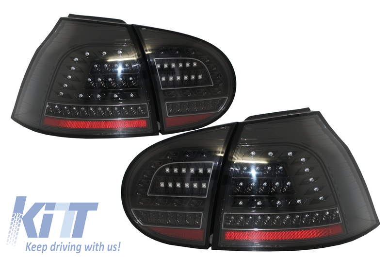Full Led Taillights Suitable For Vw Golf V 5 Left Hand Drive 2004 2009 Black Urban Style