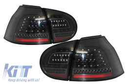 Full LED Taillights suitable for VW Golf V 5 Left Hand Drive (2004-2009) Black Urban Style - TLVWG5RS