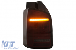 Full LED Taillights suitable for VW Transporter V T5 Facelift (2010-2015) Red Smoke Sequential-image-6111423