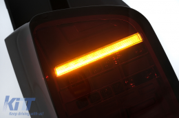 Full LED Taillights suitable for VW Transporter V T5 Facelift (2010-2015) Red Smoke Sequential-image-6111424