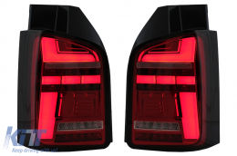 Full LED Taillights suitable for VW Transporter T6 (2015-2020) Dynamic Sequential Turning Light Red Clear