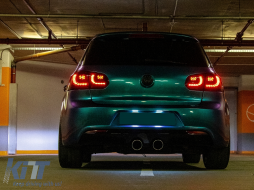 Задни светлини Full LED , подходящи за VW Golf 6 VI (2008-2013) R20 Дизайн Червен дим Turning Light Статично-image-6113122