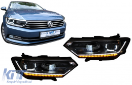 Full LED Фарове , подходящи за VW Passat B8 3G (2014-2019) LED Matrix вид с последователни Динамичен Въртящи се светлини-image-6075301