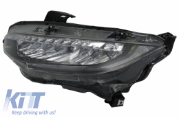 Фарове Full LED , подходящи за Honda Civic Mk10 (FC/FK) (2016-Up) седан и Хечбек с последователни Динамичен Въртящи се светлини-image-6032461