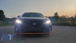 Фарове Full LED , подходящи за Honda Civic Mk10 (FC/FK) (2016-Up) седан и Хечбек с последователни Динамичен Въртящи се светлини-image-6071831