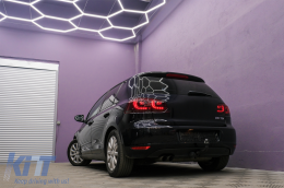 Задни светлини Full LED , подходящи за VW Golf 6 VI (2008-2013) R20 Дизайн Red Череша с последователни Динамичен Въртящи се светлини (LHD и RHD)-image-6089149