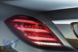Задни светлини Full LED , подходящи за Mercedes S-Class W222 (2013-2017) с последователни Динамичен Въртящи се светлини Facelift Дизайн-image-6038813