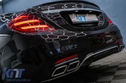 Задни светлини Full LED , подходящи за Mercedes S-Class W222 (2013-2017) с последователни Динамичен Въртящи се светлини Facelift Дизайн-image-6090180