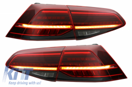 Full LED Задни светлини , подходящи за VW Golf 7 & 7.5 VII (2012-2019) Facelift Retrofit G7.5 Look Динамичен Sequential Въртящи се светлини Dark Черешово черно-image-6041426