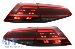 Full LED Задни светлини , подходящи за VW Golf 7 & 7.5 VII (2012-2019) Facelift Retrofit G7.5 Look Динамичен Sequential Въртящи се светлини Dark Черешово черно-image-6041428