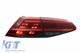Full LED Задни светлини , подходящи за VW Golf 7 & 7.5 VII (2012-2019) Facelift Retrofit G7.5 Look Динамичен Sequential Въртящи се светлини Dark Черешово черно-image-6041429