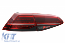 Full LED Задни светлини , подходящи за VW Golf 7 & 7.5 VII (2012-2019) Facelift Retrofit G7.5 Look Динамичен Sequential Въртящи се светлини Dark Черешово черно-image-6041433