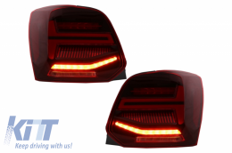 Задни светлини Full LED подходящи за VW Polo 6R 6C 61 (2011-2017) Последователни Динамичен Въртящи се светлини Vento Look-image-6043064
