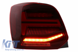 Задни светлини Full LED подходящи за VW Polo 6R 6C 61 (2011-2017) Последователни Динамичен Въртящи се светлини Vento Look-image-6043065