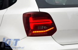 Задни светлини Full LED подходящи за VW Polo 6R 6C 61 (2011-2017) Последователни Динамичен Въртящи се светлини Vento Look-image-6043075