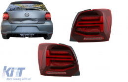 Задни светлини Full LED подходящи за VW Polo 6R 6C 61 (2011-2017) Последователни Динамичен Въртящи се светлини Vento Look-image-6127535