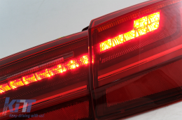Задни светлини Full LED , подходящи за Audi A6 4G C7 Лимузина (2011-2014) Червен Чисто Facelift Дизайн с последователни Динамичен Въртящи се светлини-image-6042657