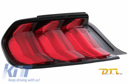 Full LED Задни светлини , подходящи за Ford Mustang VI S550 (2015-2019) Червен с Динамичен последователни Въртящи се светлини-image-6059820