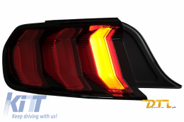 Full LED Задни светлини , подходящи за Ford Mustang VI S550 (2015-2019) Червен с Динамичен последователни Въртящи се светлини-image-6059826