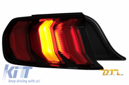 Full LED Задни светлини , подходящи за Ford Mustang VI S550 (2015-2019) Червен с Динамичен последователни Въртящи се светлини-image-6059827